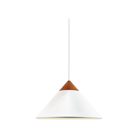 Lampa wisząca biała z drewnianym akcentem Kinto NO2520083001 - Design for The People
